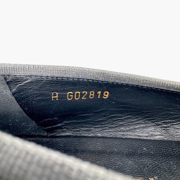 Chanel CC Cap Toe Ballet Flats Grey Silver Leather Size 38 US 7–7.5 Women - Picture 15 of 15